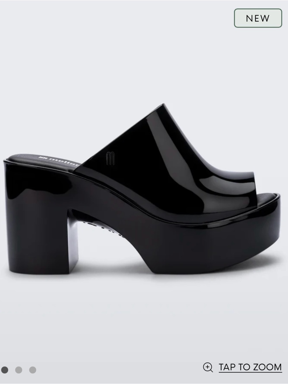 Melissa Mule Hype Black Platform Heels NEW